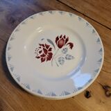 Lot of 11 flat plates Rose Rouge Niderviller