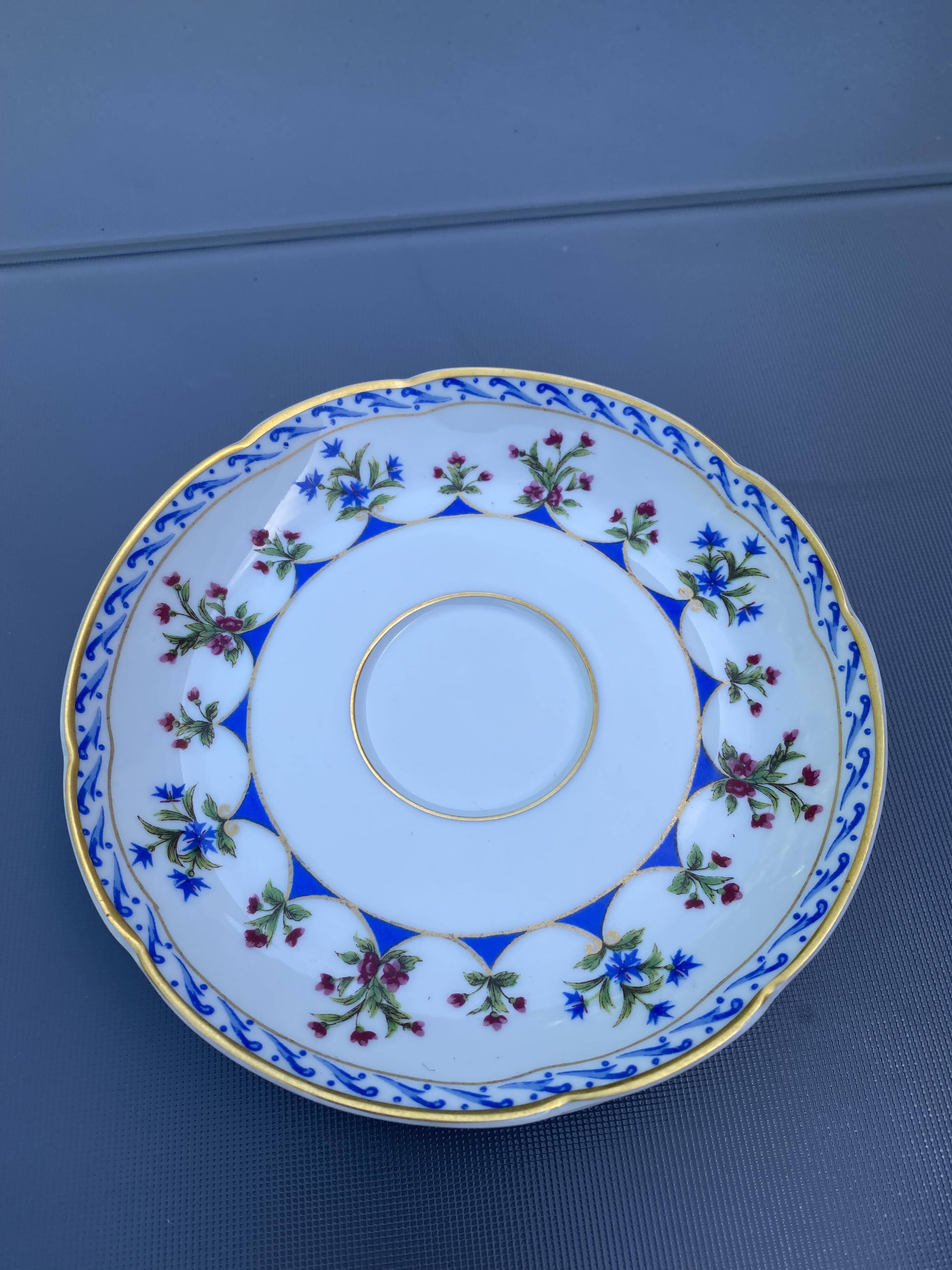 Porcelain coffee service Bernardaud model Chateaubriand Limoges