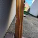 Old large Louis XV style mirror, stucco, wood, resin, beveled