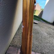 Old large Louis XV style mirror, stucco, wood, resin, beveled