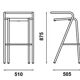 Set of 4 ADICO Metal Bar Stools