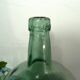 Dame Jeanne Viresa 2 liters, aqua green glass, vintage.