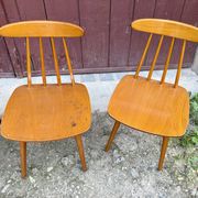 🪑✨ Set of 4 vintage HILLER chairs – Rare model with boomerang backrest -