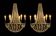 Large pair of crystal chandelier with pendants