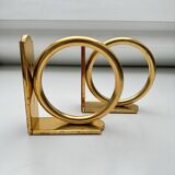 Bookends circles brass
