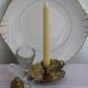 Gold-plated brass candle holder