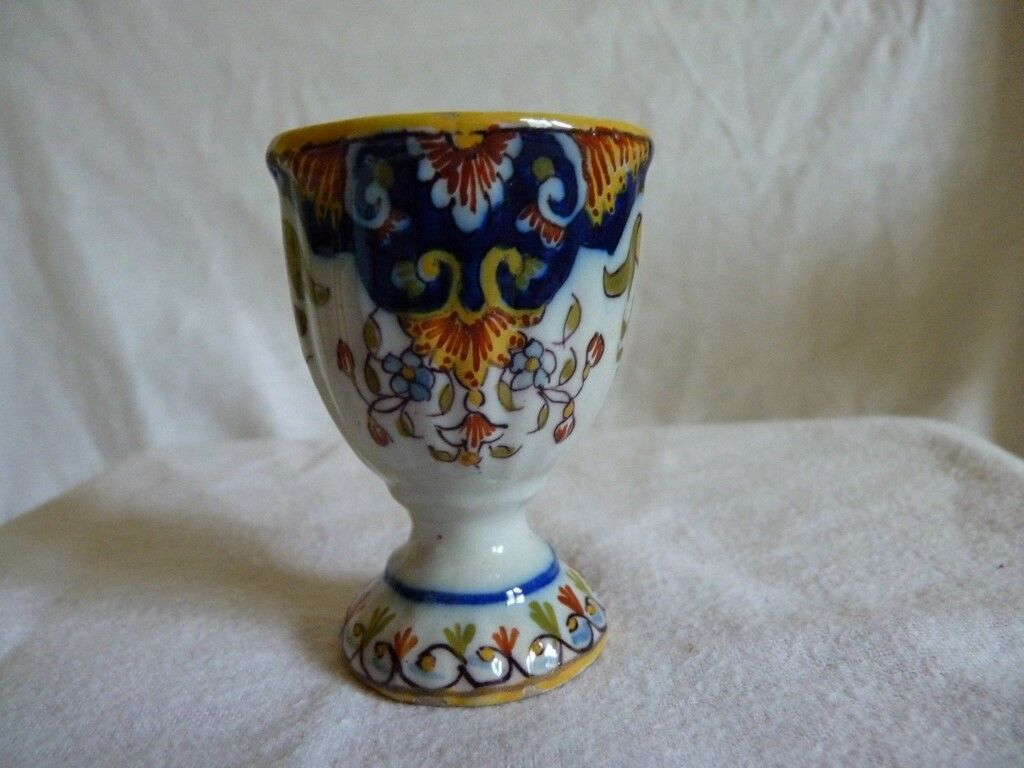 Egg cups couple Rouen faience