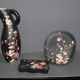 Set Of Three Ceramics By Giraud in Vallauris Apple Blossoms