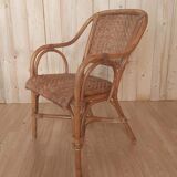 Rattan lounge set and vintage sofa