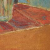 Huile sur masonite suédoise du milieu du siècle « Nature morte » – datée de 1953