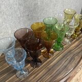 Biot: magnificent series of 12 bubble glasses in 6 different colors