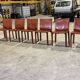 Cassina 6x Cab 412 burgundy by Mario Bellini NP : 9000€