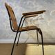 Ensemble de 4 chaises vintage en rotin et bambou, par Schumacher, Belgique 1950s