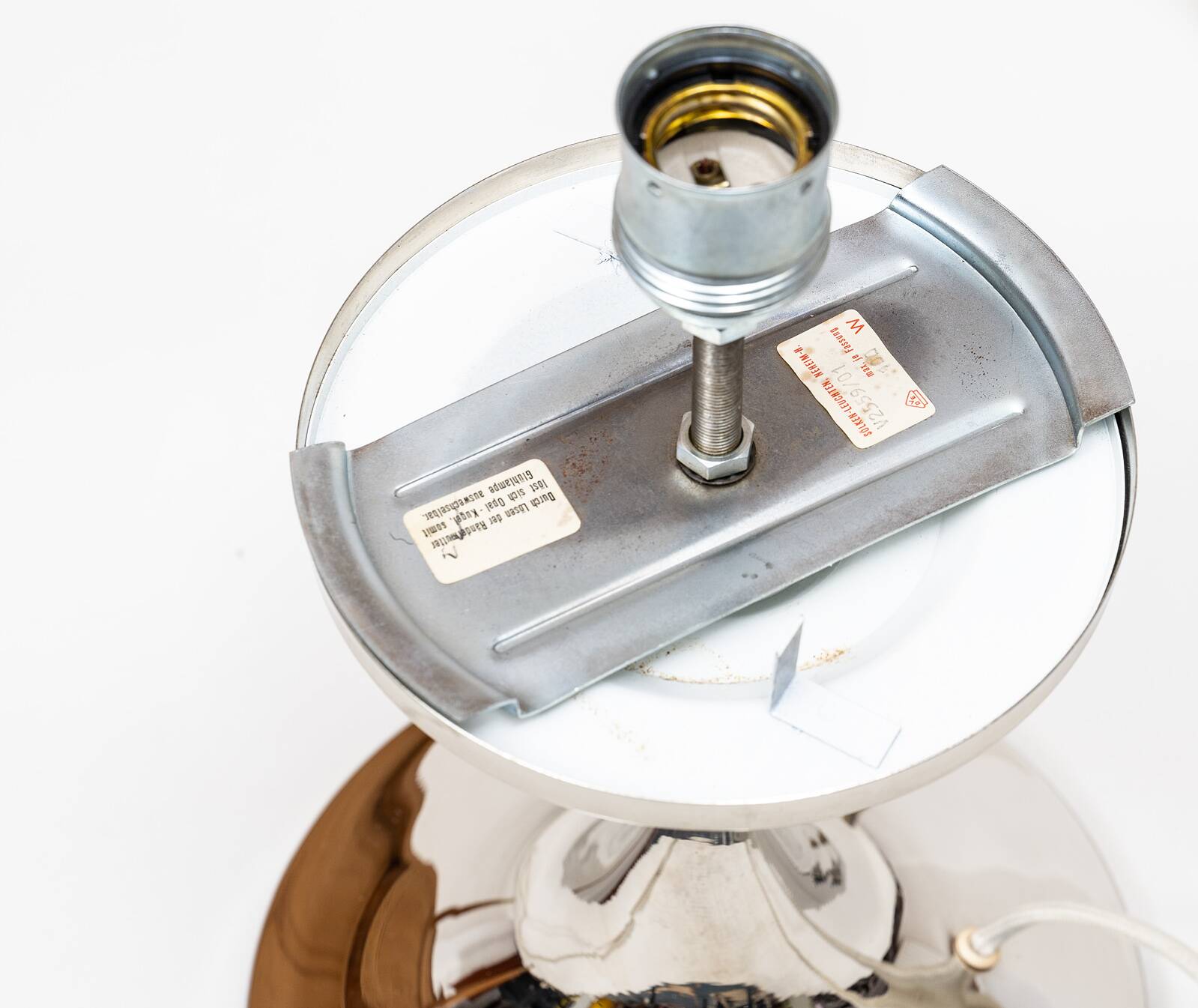 Large Space age globe lamp by Solken Leuchten 1970,