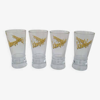 4 Schweppes advertising glasses