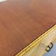 Vintage rattan, wood and metal storage cabinet from the 60s