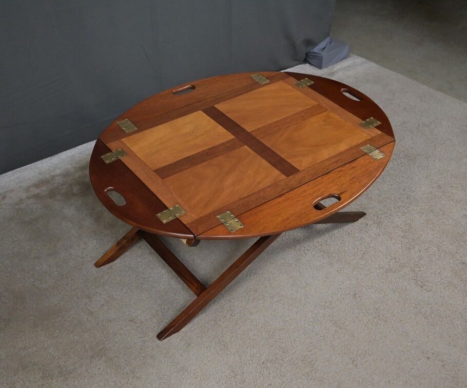 Table de majordome pliante en acajou – 1940