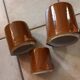 Lot 3 pots/saloirs en grès vernisse
