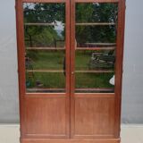 Mahogany library showcase Louis XVI style