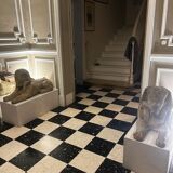 Pair of stone sphinxes