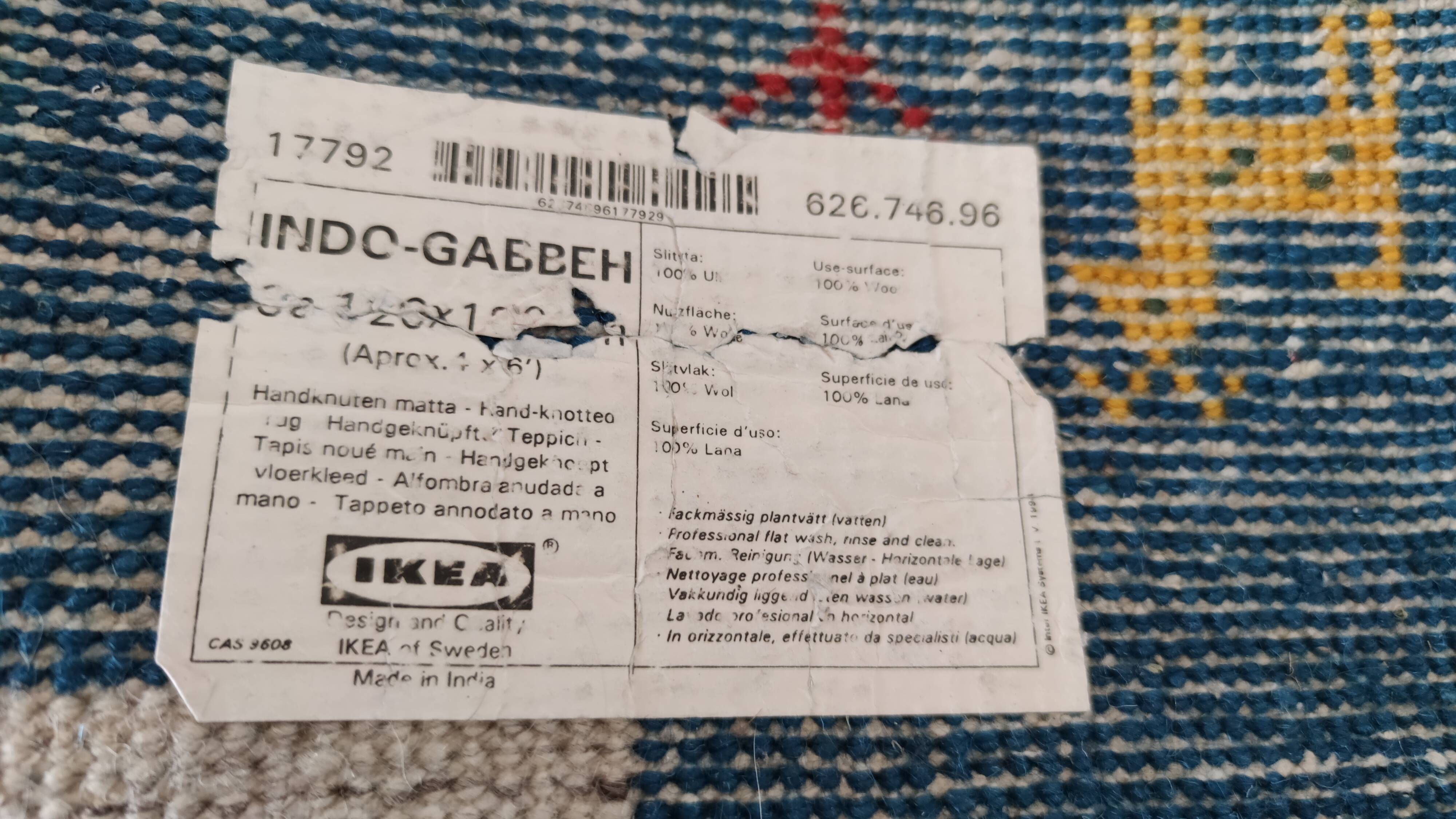 Indo-gabbeh carpet 190 x120 cm