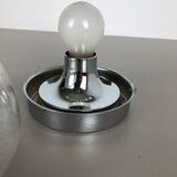 Cone Ice Glass Bubble Wall Light Made by Hillebrand Leuchten, Germany