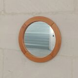 Round elm mirror, 80's
