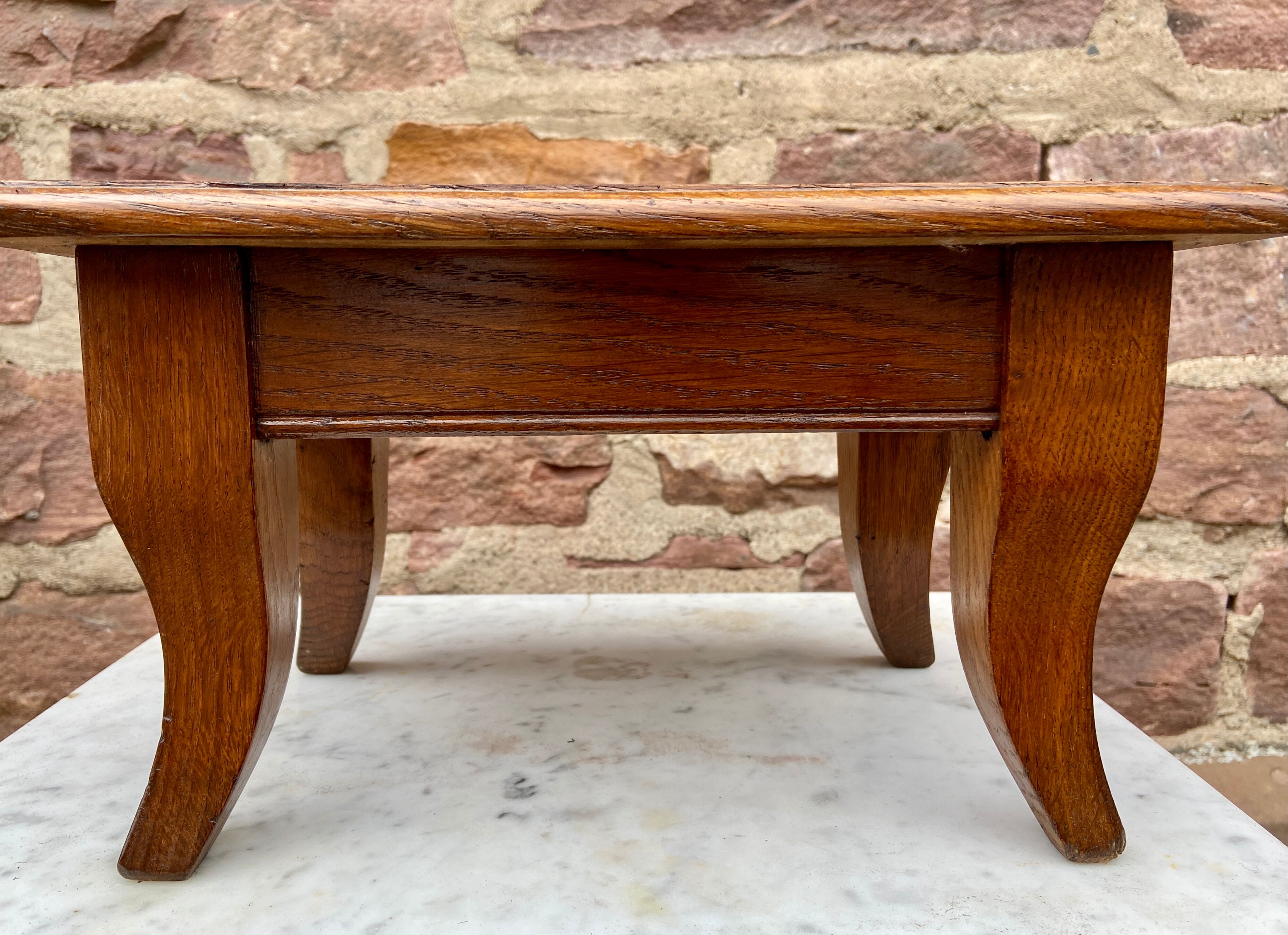 Footrest style rocaille Louis XV 1930 wooden