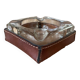 Empty pocket/ashtray in glass and leather