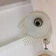 Pair of art deco style frosted glass globes