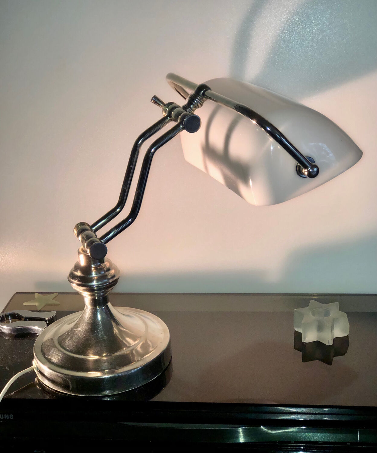 Banker lamp pharmacy avocado