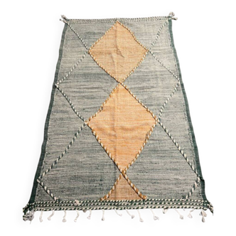 Tapis berbère marocain fait main – 100% laine – Pièce unique, grande tai