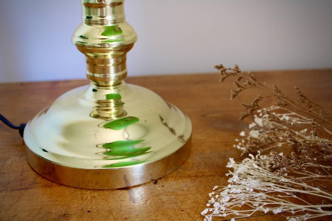 Vintage green opaline notary lamp