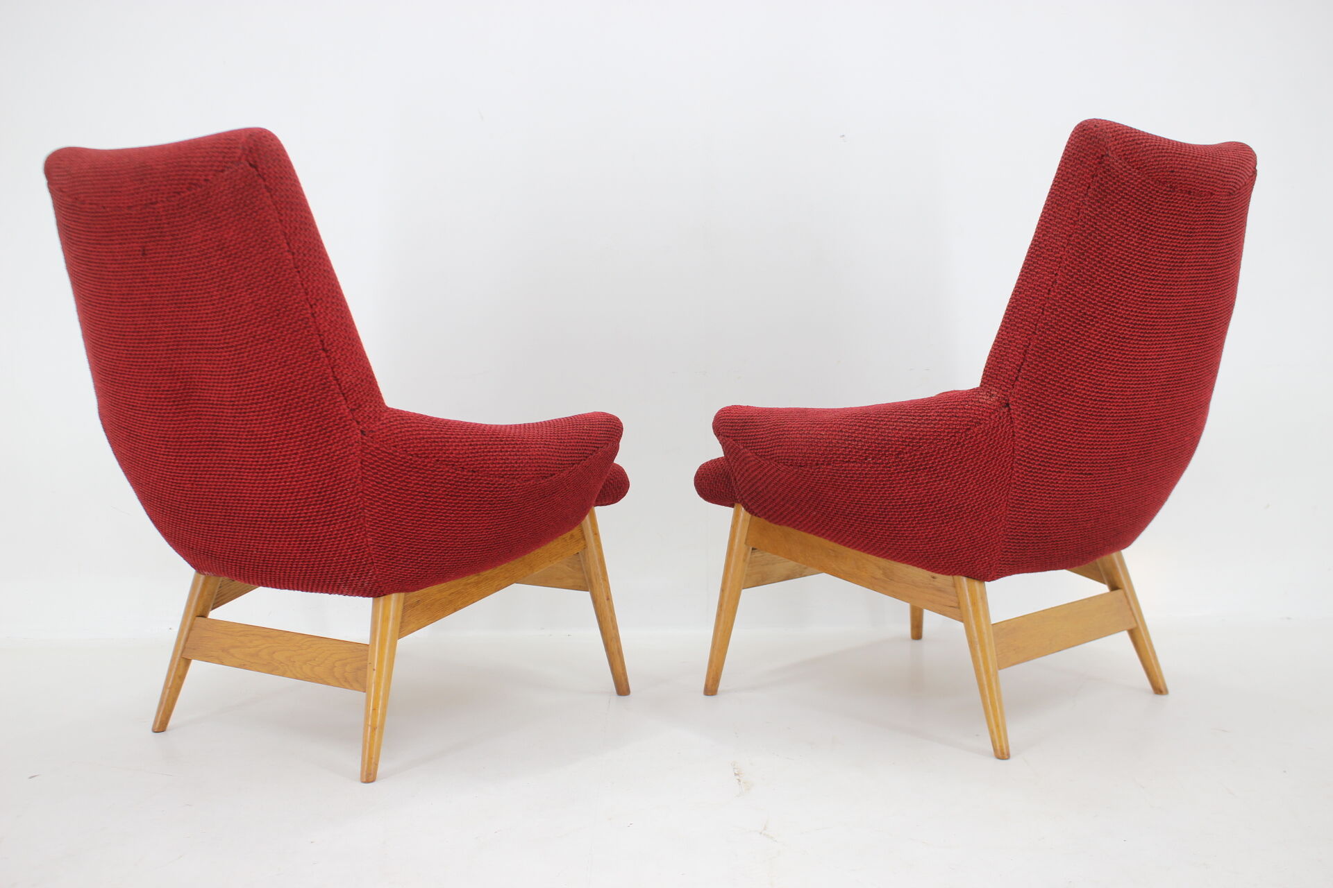 1960s Pair of Miroslav Navratil lounge Chairs, Czechoslovakia