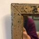 Mirror early 20th varnished silver - 27x23cm