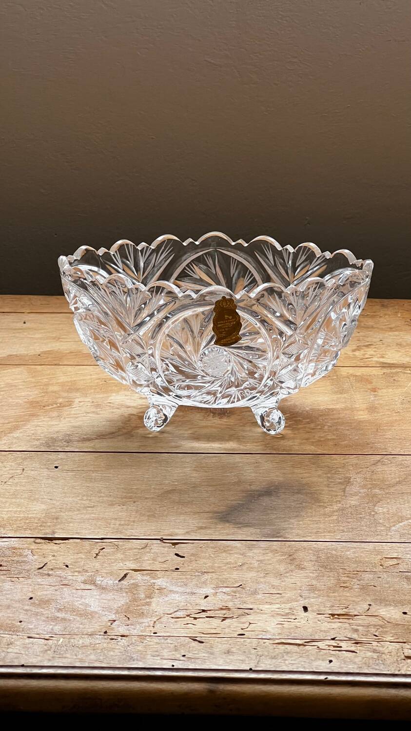 Centre de table de en véritable cristal Imperlux de Pologne
