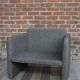Vintage black and white mottled fabric Chair