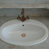 Toilet table on marble with cacker