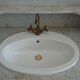 Toilet table on marble with cacker