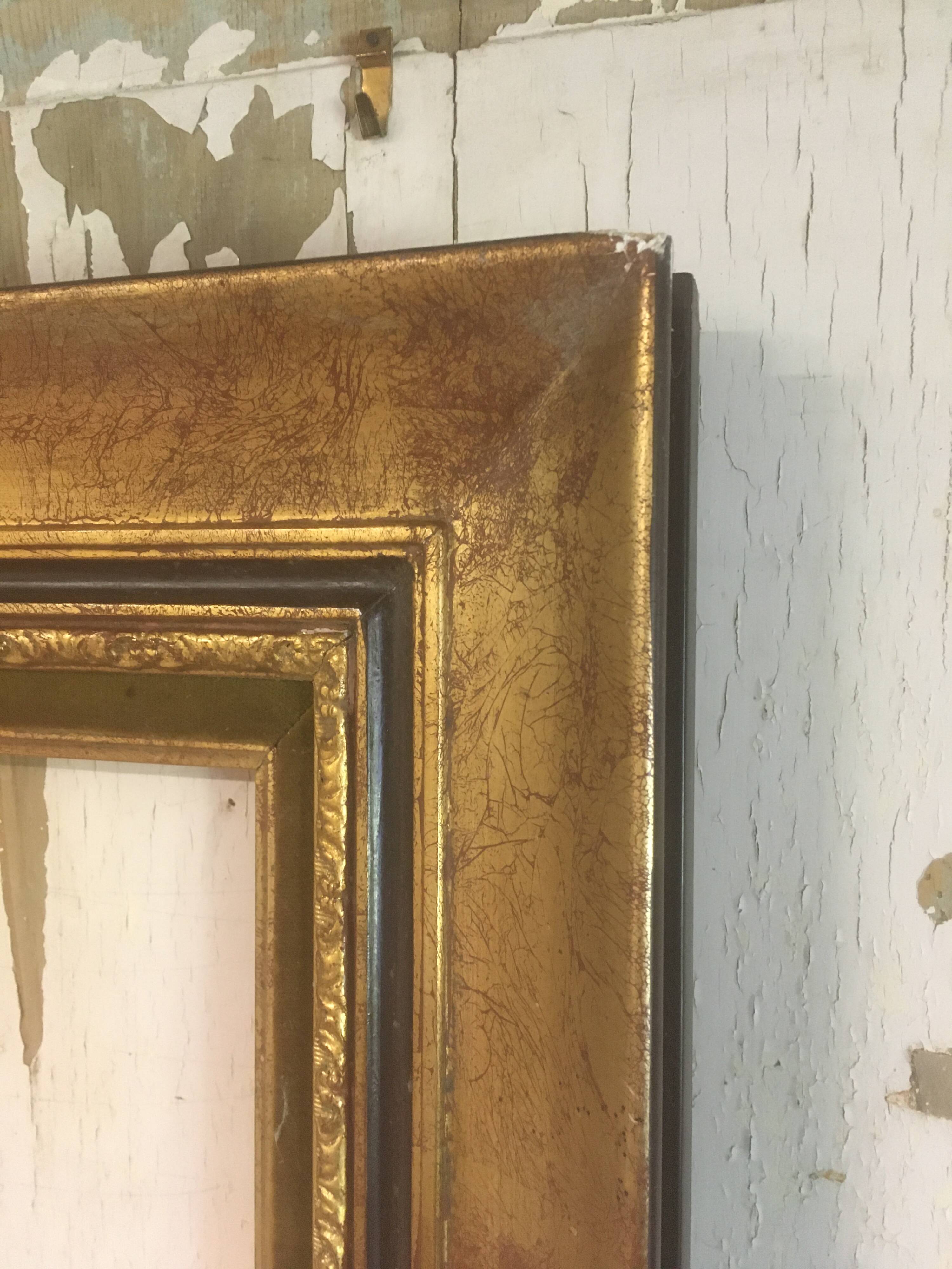 Golden frame in wood and stucco 110x78
