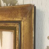 Golden frame in wood and stucco 110x78