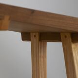 Contemporary handcrafted stool in solid oak and ash wood