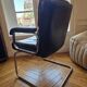 Black leather office chair - Italian design Co Fe Mo - Cantilever