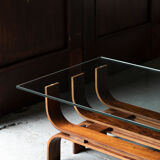 Coffee table with a steam-bent base by Ilse Möbel, 1960’s