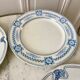 Lot of 4 mismatched flat plates terre de fer "alton" late nineteenth