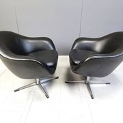 Fauteuils club du milieu du siècle, années 1960