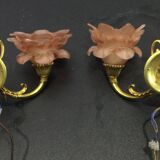 Pair of sconces Bronze 2 lights