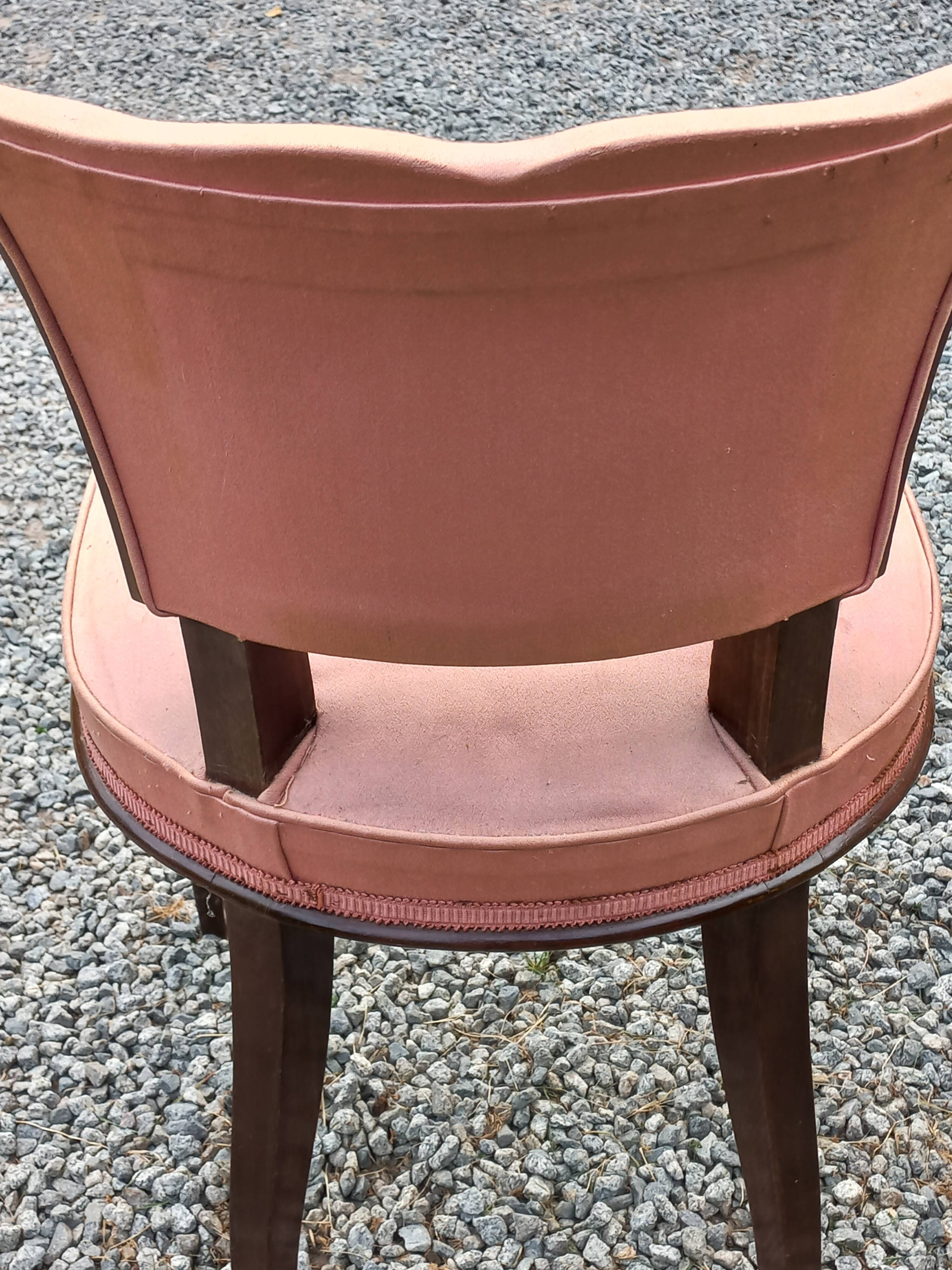 Pair of vintage low-backed bedroom chairs from the 1930s/1950s