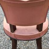 Paire de chaises de chambre vintage à dossier bas des années 30/50