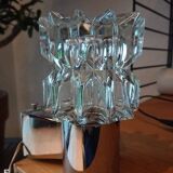 Chrome and glass wall light